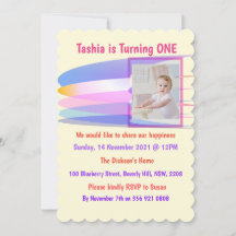 Rainbow Birthday Invitation Card