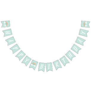 Rainbow Birthday Party Kids Bunting Flags