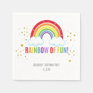 Rainbow Birthday Party Paper Napkin