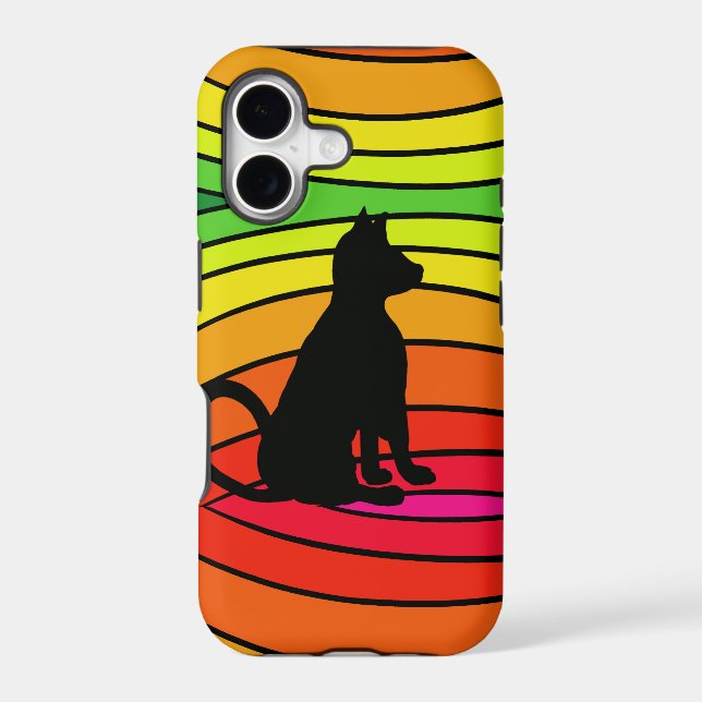 Rainbow Black Cat Pop Art CricketDiane (Back)
