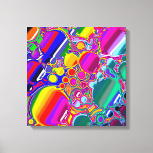 Rainbow Blast Abstract Art   Canvas Print