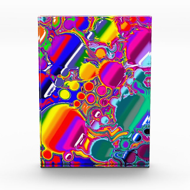 Rainbow Blast Abstract Art   Photo Block (Front)