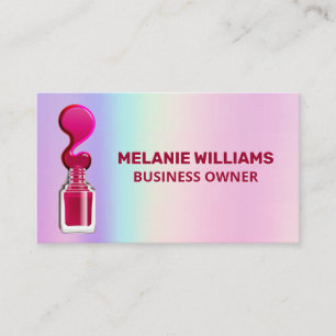 Rainbow Blend Nail Polish Pour Business Card