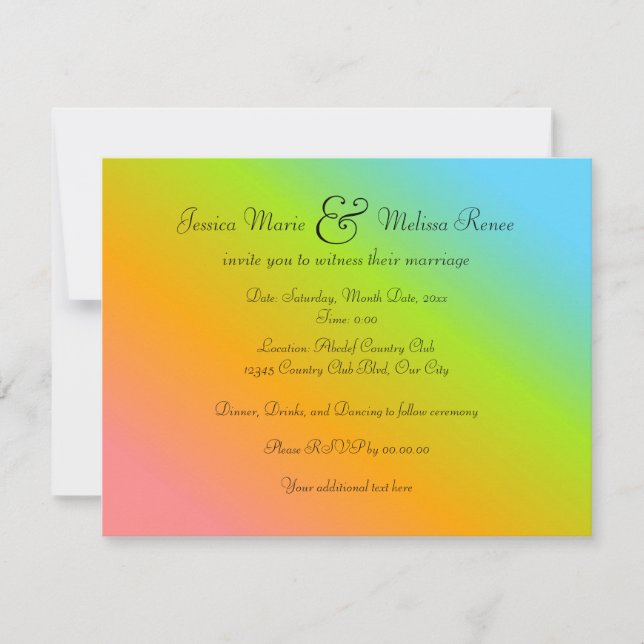 Rainbow Blend - You're Invited Invitation (Front)