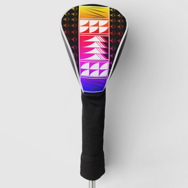 Rainbow Blessed Feathers Golf Head Cover (Front)