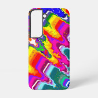 Rainbow Blip Colour Burst Fluid Art
