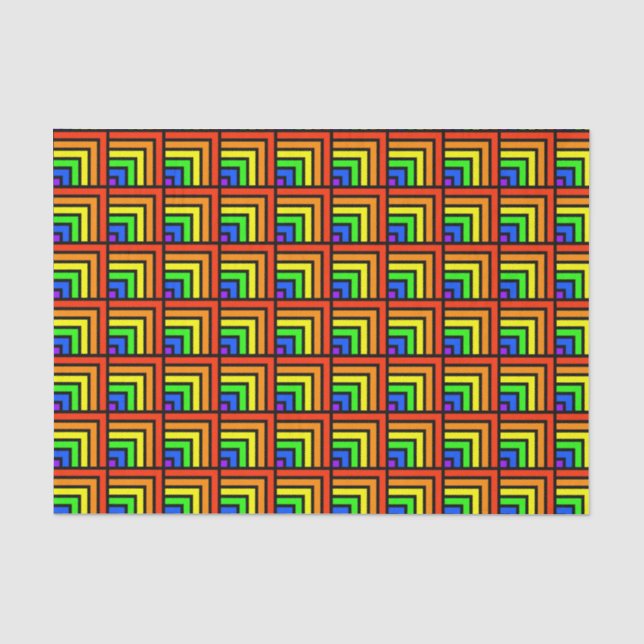 Rainbow Blocks Tissue Paper (Front)