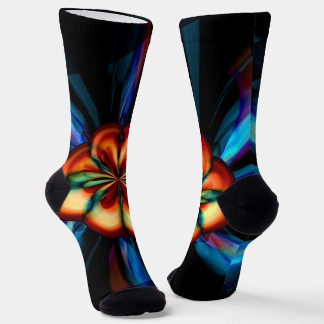 Rainbow Bloom Socks (Angled)