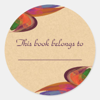 Rainbow Blossom Fractal Classic Round Sticker