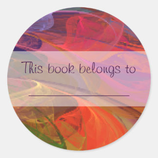 Rainbow Blossom Fractal Classic Round Sticker