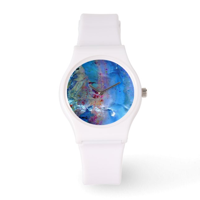 Rainbow blue opal watch (Front)