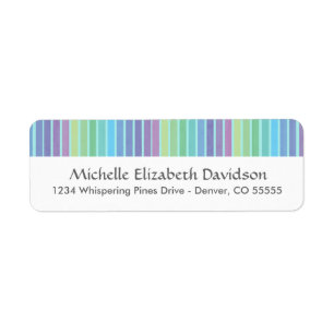 Rainbow Blues Personalized Return Address Labels