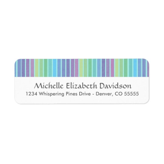 Rainbow Blues Personalized Return Address Labels