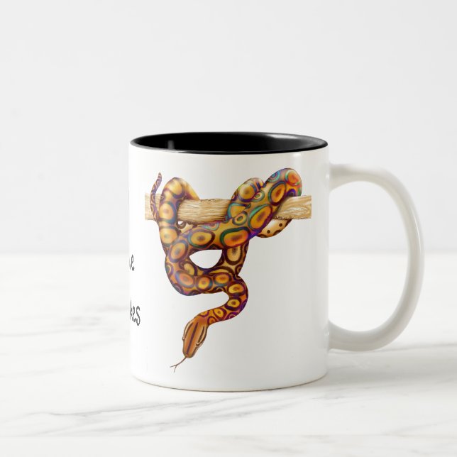 Rainbow Boa Snake Customizable Mug (Right)