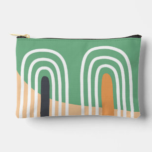 Rainbow boho line art accessory pouch