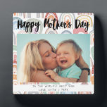 Rainbow Boho Photo Calligraphy Mother’s Day Gift Plaque<br><div class="desc">Rainbow Boho Photo Calligraphy Mother’s Day Gift plaque perfect as a gift to your mom,  mama or mommy this Mother’s Day.</div>
