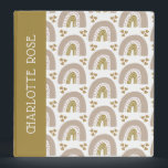 Rainbow Boho Pink Gold Baby Photo Album Binder<br><div class="desc">This personalized 3 ring binder makes a wonderful gift for a baby girl shower, birthday, new baby welcome gift or any other occasion. This binder can be used as a photo album or memory keepsake (please note pages are not included). Visit my baby shower collection to view all my boho...</div>