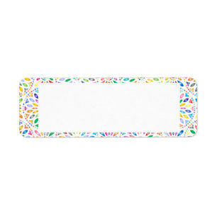 Rainbow Boho Style Item and Return Address Labels