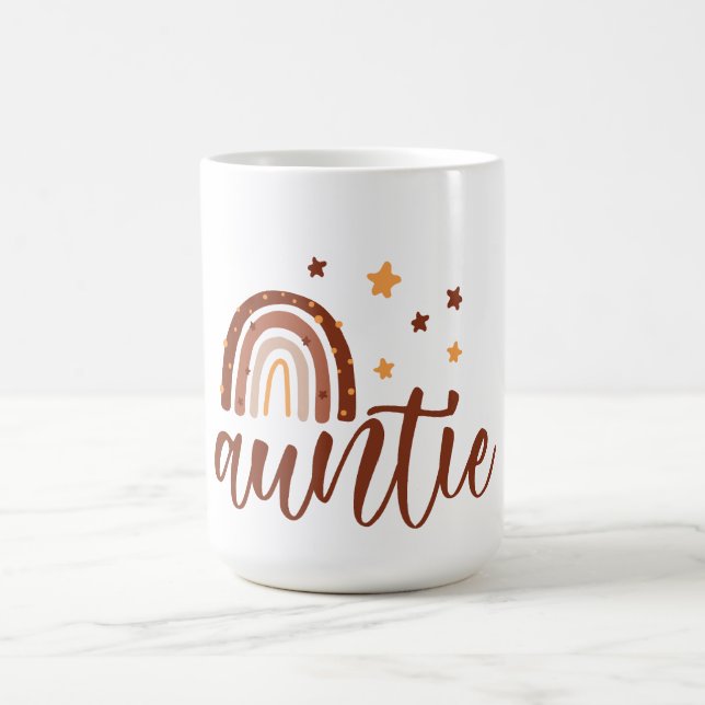 Rainbow Boho Terracotta Auntie Café Mug (Centre)