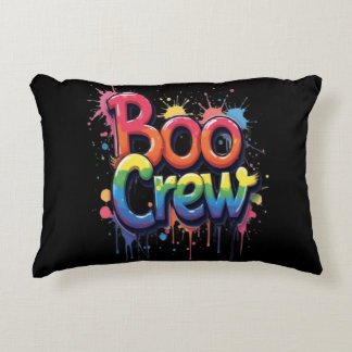 Rainbow BOO CREW Accent Pillow