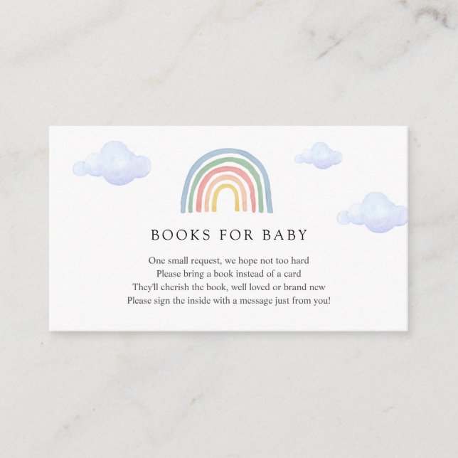 Rainbow Books for Baby insert card (Front)
