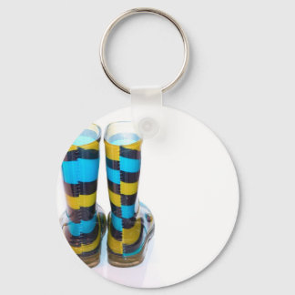 Rainbow Boots Keychain