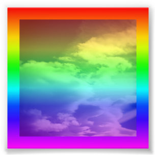 Rainbow Border and Overlay Photo Print