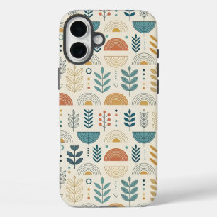 Rainbow Botanical Minimalist iPhone 16 Plus Case