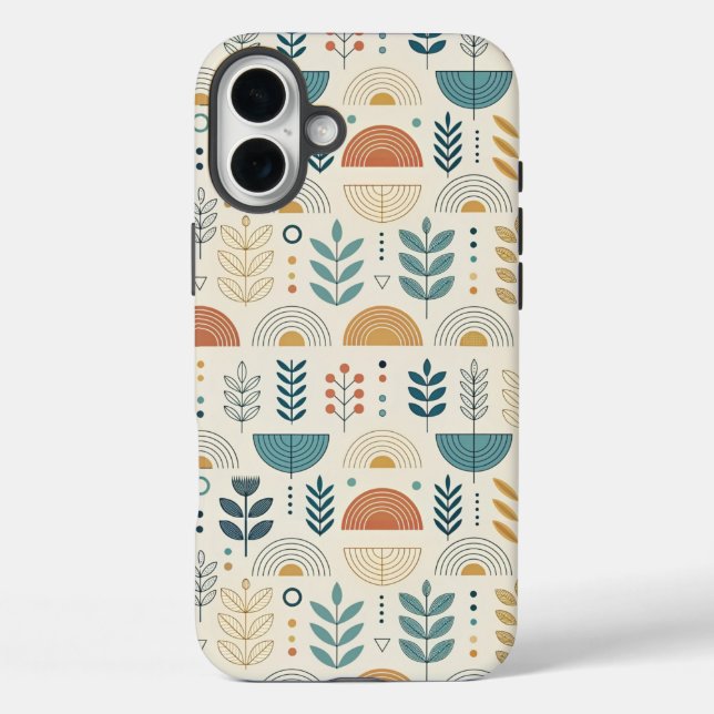Rainbow Botanical Minimalist Case-Mate iPhone Case (Back)