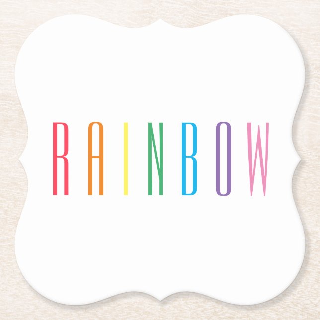 RAINBOW Bracket Paper Coasters (Front)