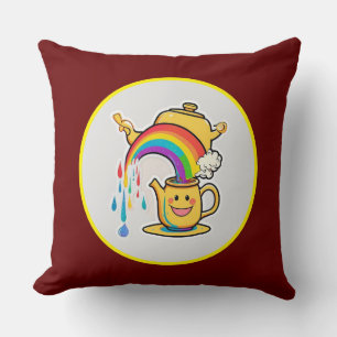 "Rainbow Brew" Throw Pillow