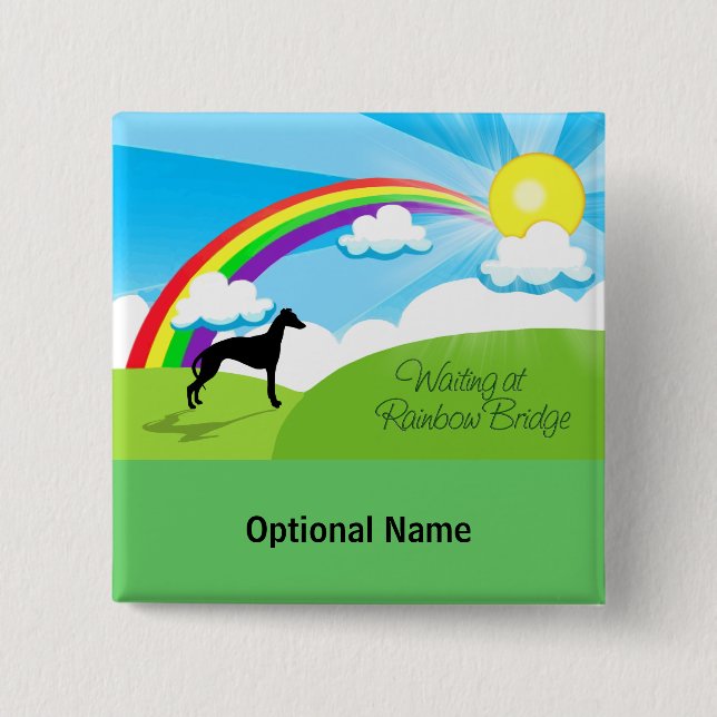 Rainbow Bridge 2 Inch Square Button (Front)
