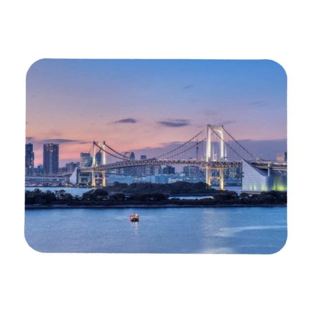 Rainbow Bridge at twilight Magnet (Horizontal)