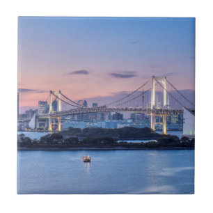 Rainbow Bridge at twilight Tile