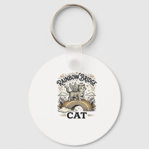 Rainbow Bridge Cat Cat Memorial Rainbow Bridge Vin Keychain