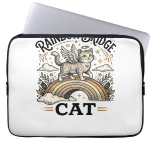 Rainbow Bridge Cat Cat Memorial Rainbow Bridge Vin Laptop Sleeve