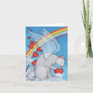 Rainbow Bridge Cat Sympathy Card