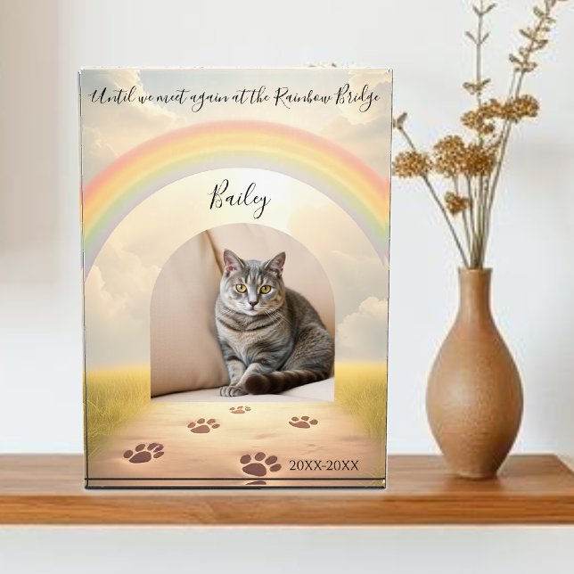 Rainbow Bridge-Custom Pet  Photo Block (Rainbow Bridge-Custom Pet Plaque )