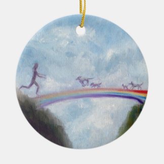 Rainbow Bridge Dog Cat Puppy Kitten Heaven Violano Ceramic Ornament
