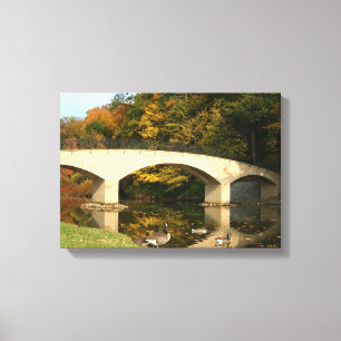 Rainbow Bridge in Fall at Grove City College Canvas Print