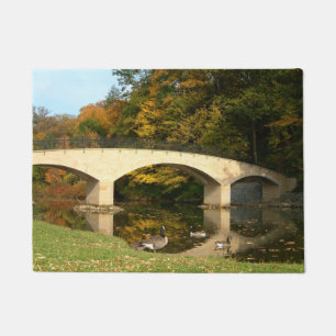Rainbow Bridge in Fall at Grove City College Doormat