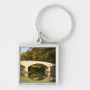 Rainbow Bridge in Fall at Grove City College Keychain
