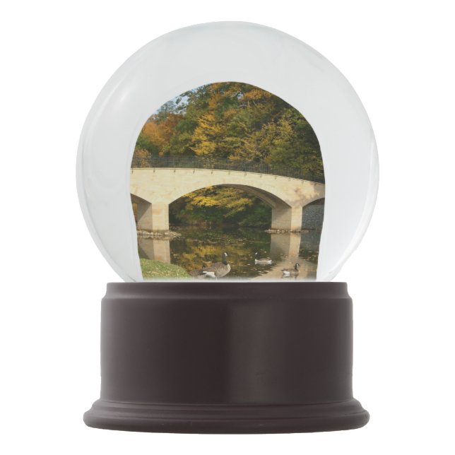 Rainbow Bridge in Fall at Grove City College Snow Globe (Front)