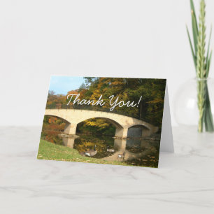 Rainbow Bridge in Fall at Grove City College Thank You Card