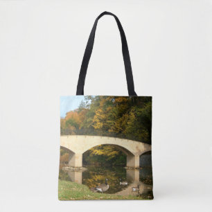 Rainbow Bridge in Fall at Grove City College Tote Bag