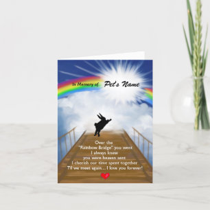 Rainbow Bridge Memorial for Rabbits Card