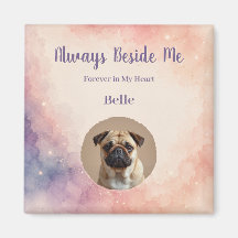 Rainbow Bridge Memorial Photo Magnet | Watercolor