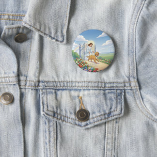 Rainbow Bridge – Personalized Pet Memorial Button