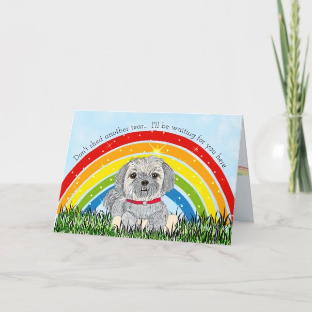 Rainbow Bridge Pet Loss Sympathy Card (Front)
