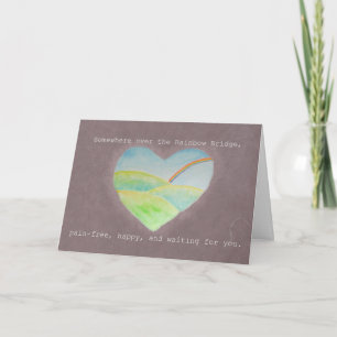 Rainbow Bridge Pet Loss Sympathy Card